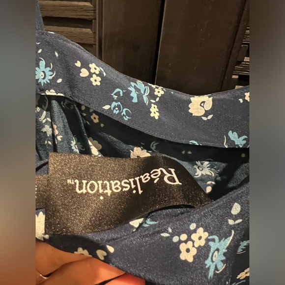 Realisation Par Amelia Silk Floral Midi Dress in "Midnight" - Picture 5 of 5